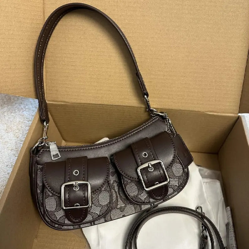 Vintage 90s Style Denim Shoulder Bag